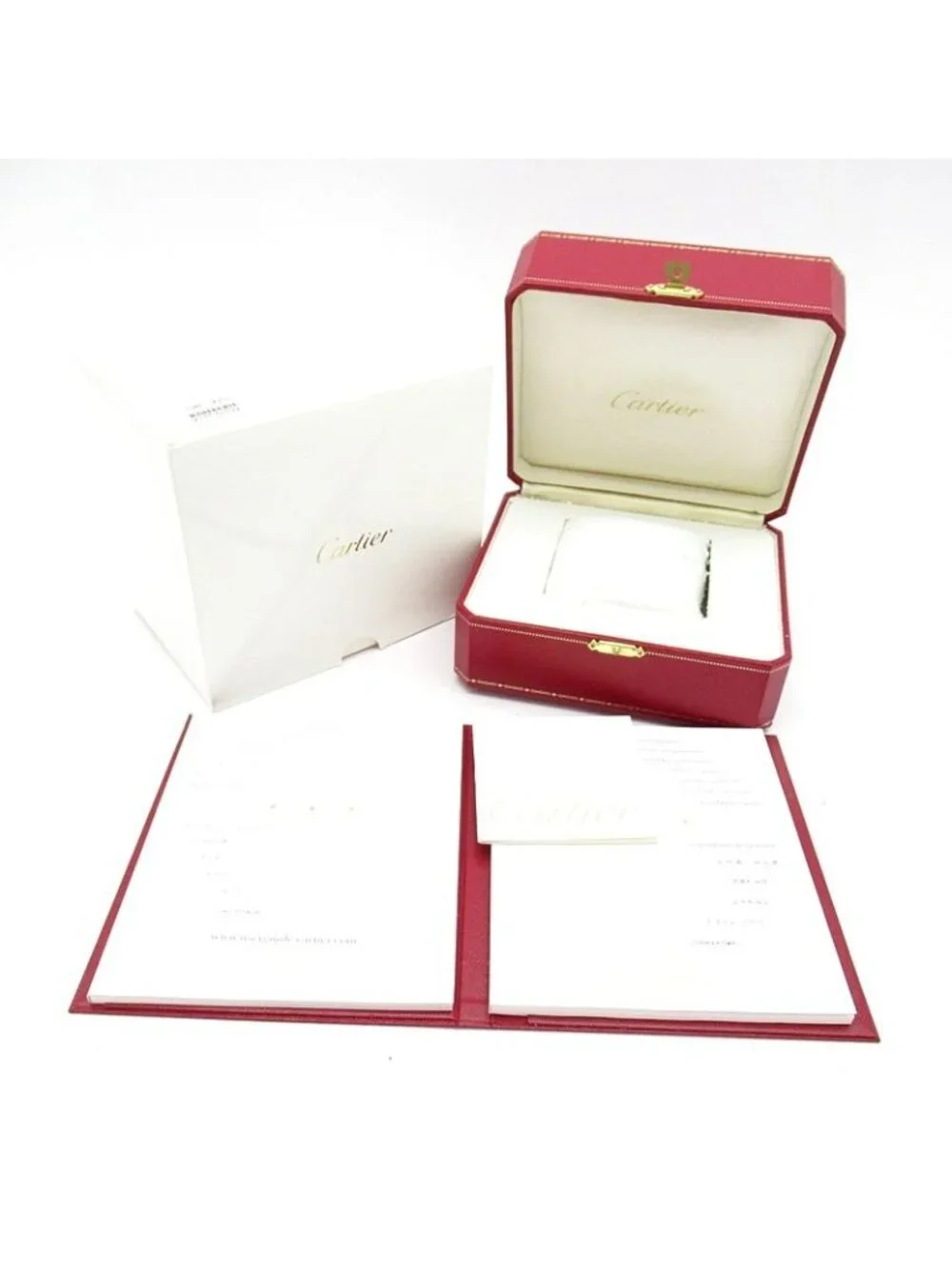 Cartier Tank Solo LM Watch 18 YG SS Leather White